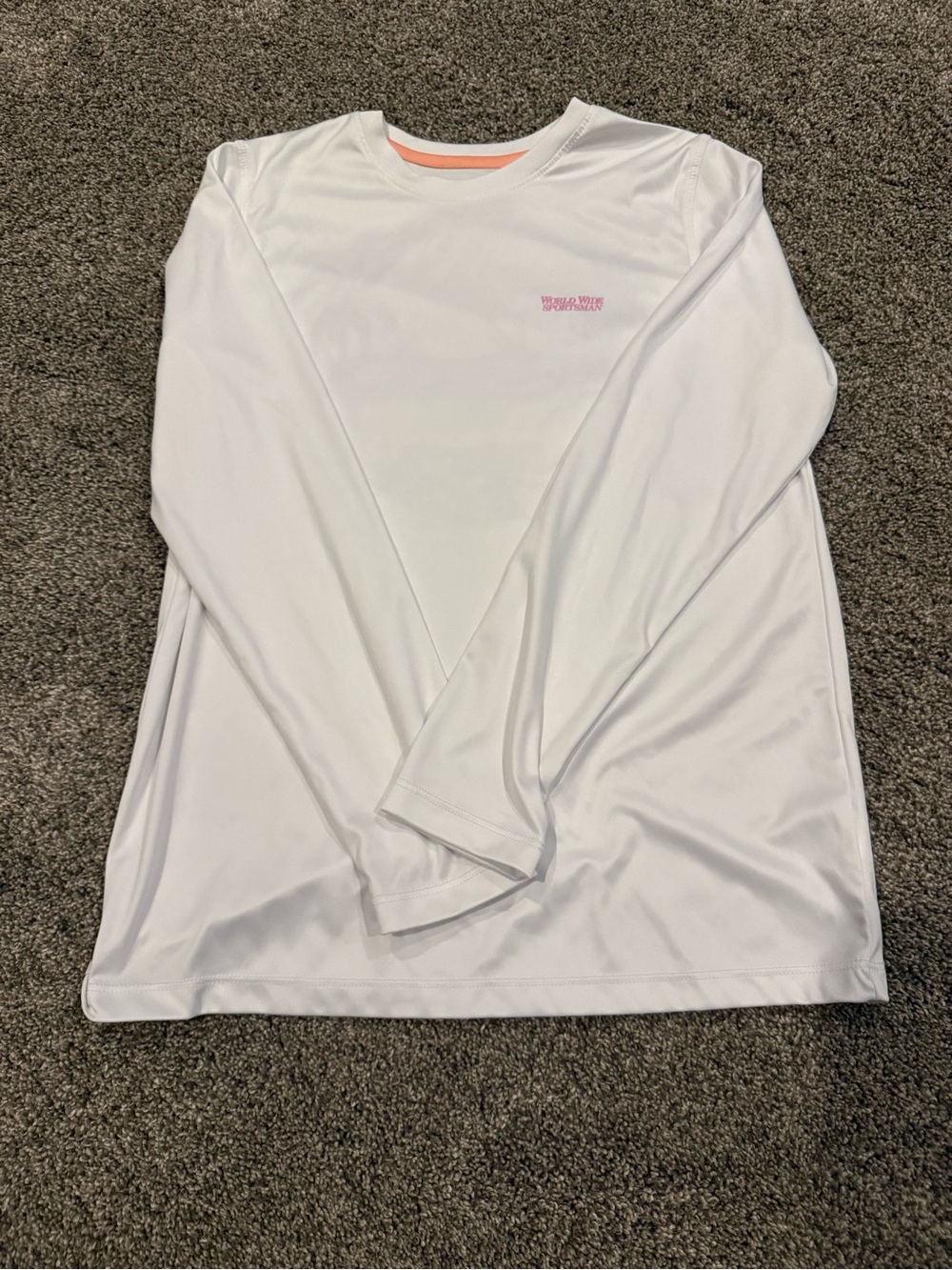 Bass Pro Shops Kids White Rashguard with Pink Logo